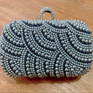 Pearl encrusted evening clutch